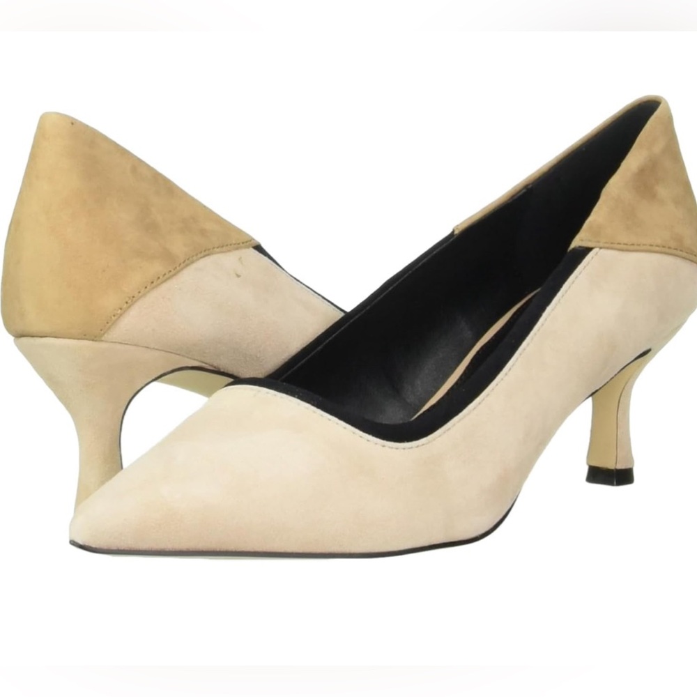 NIB Women’s Beige Sanctuary Perk Pointed Toe Kitten Heel Pumps Size 7.5